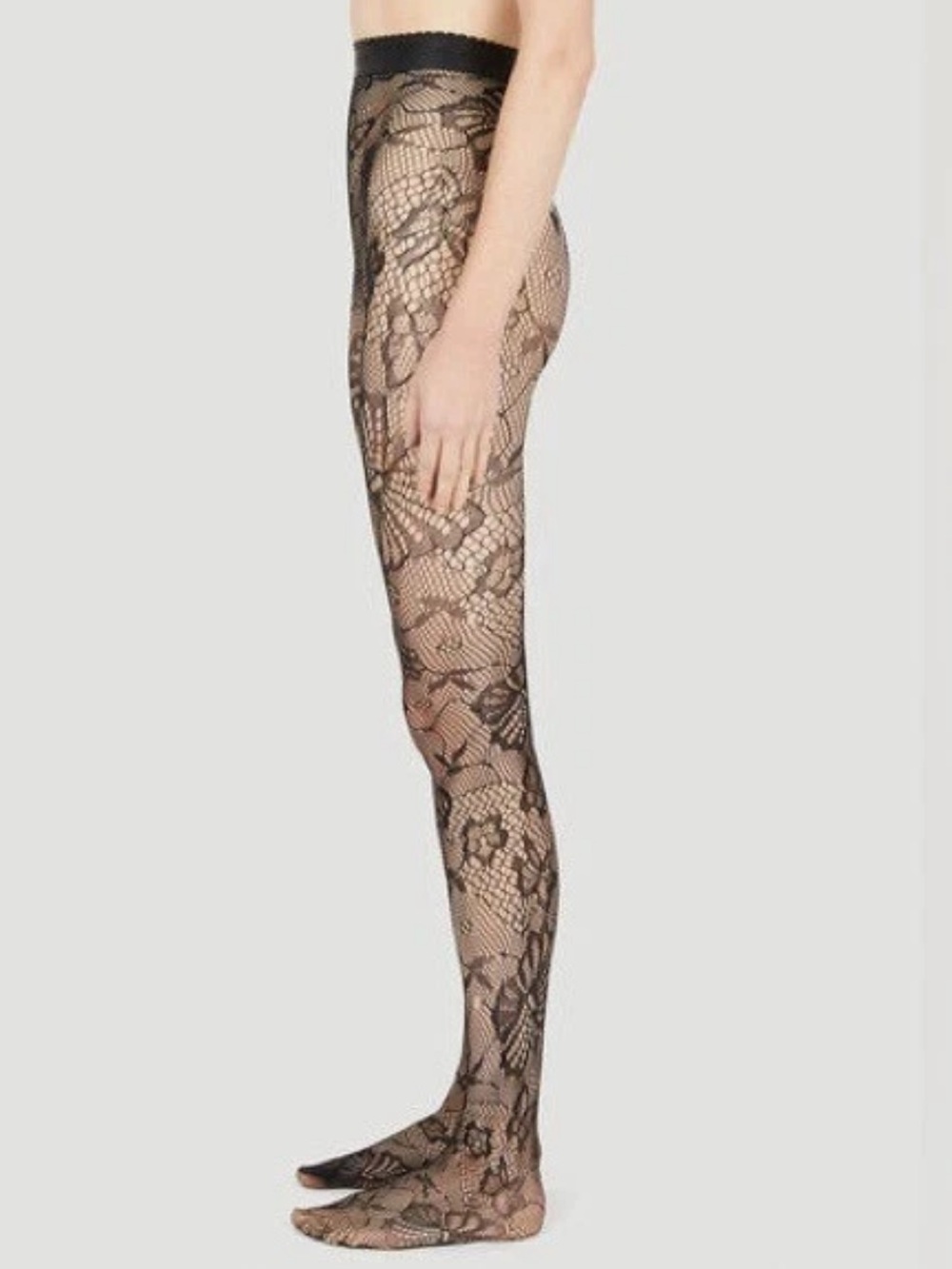 NWT GUCCI BLACK LACE TIGHTS Fionet
Size S 716410 Butterfly